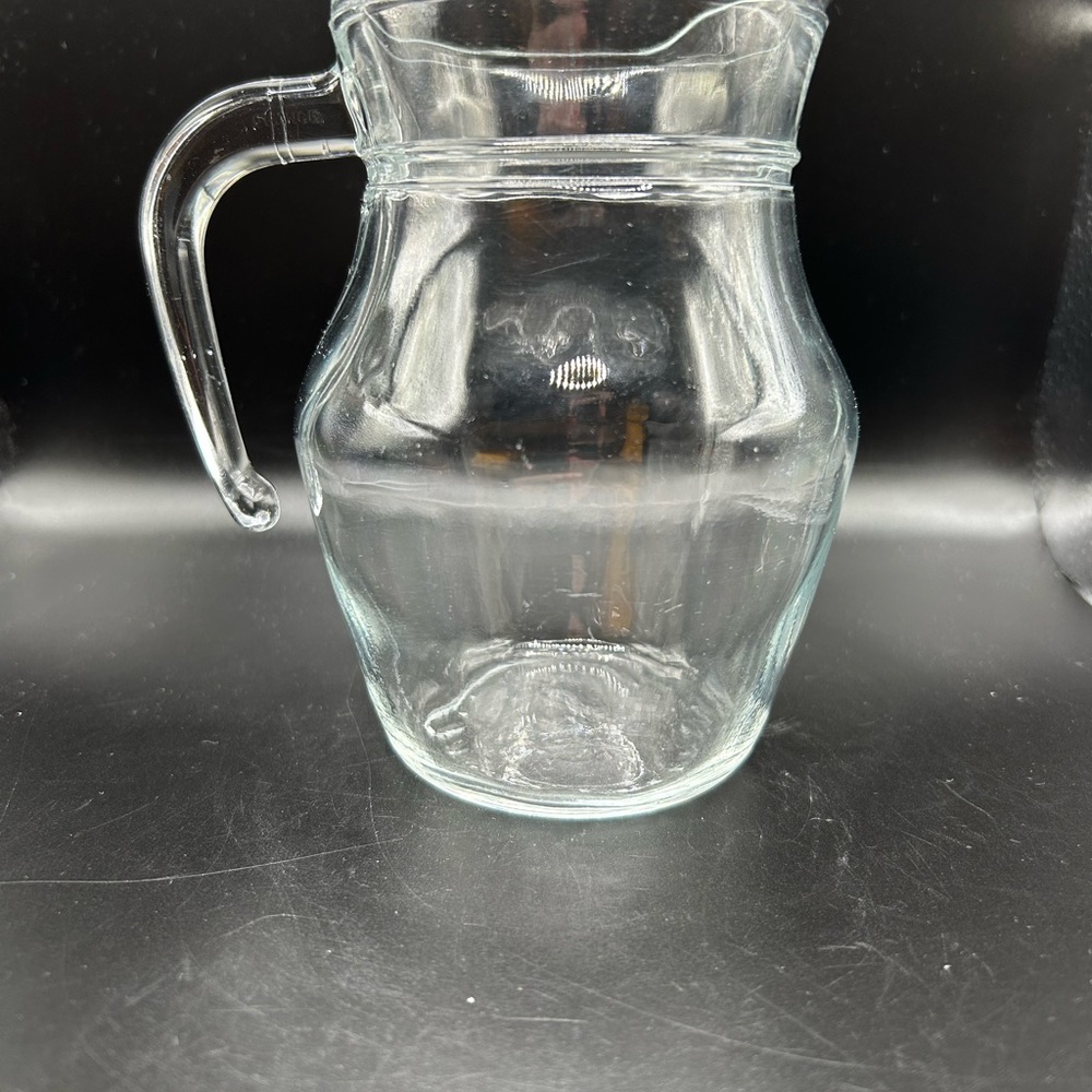 Arcoroc France ARC  Small Clear Glass Pitcher  20 oz